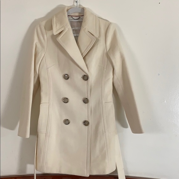 Banana Republic Jackets & Blazers - Banana Republic Ivory wool peacoat size XS